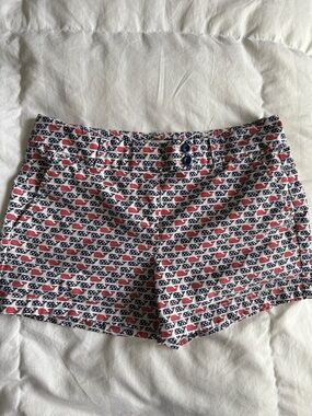Vineyard Vines Red, White & Navy Flag-Print Cotton Shorts
